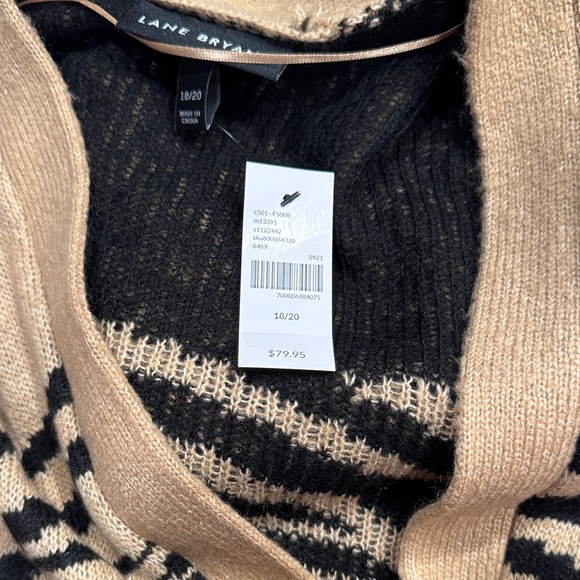 Lane Bryant Black and Tan Animal Print Cardigan - Picture 5 of 5